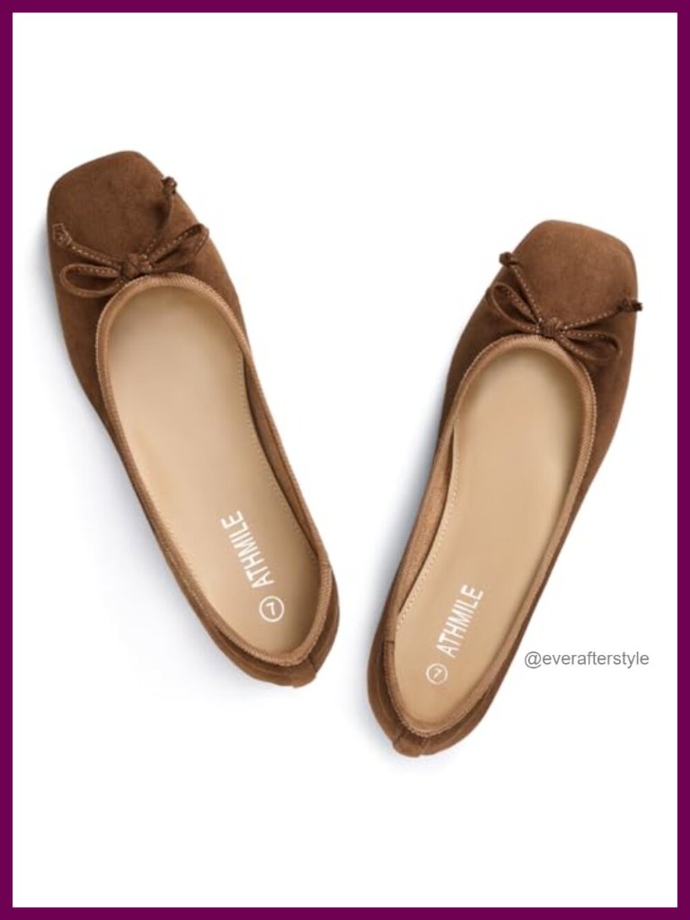 Square Toe Ballet Flats Women Slip-On Dressy Casual Shoes